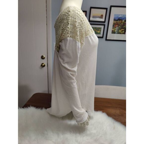 We the Free Oversized Lace Paneled Long Sleeve Tunic - Picture 2 of 4